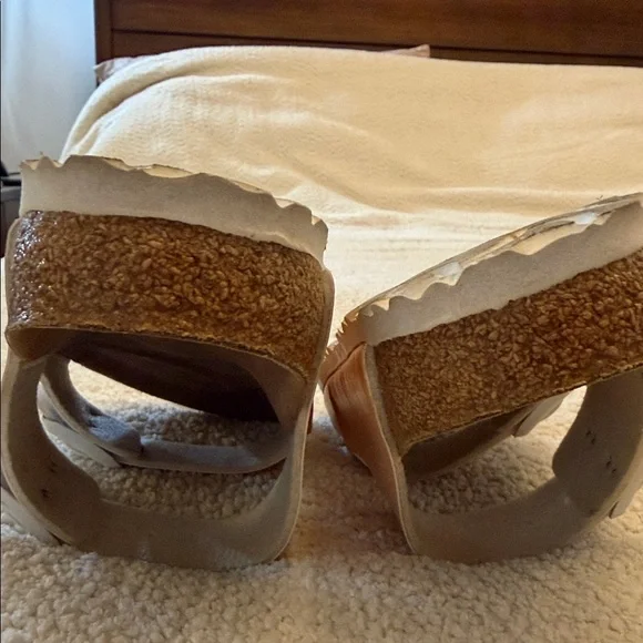 Birkenstock Arizona Two-Strap Sandals in Vegan Ombre Purple Fog/Apricot - size 7 - Picture 7 of 15